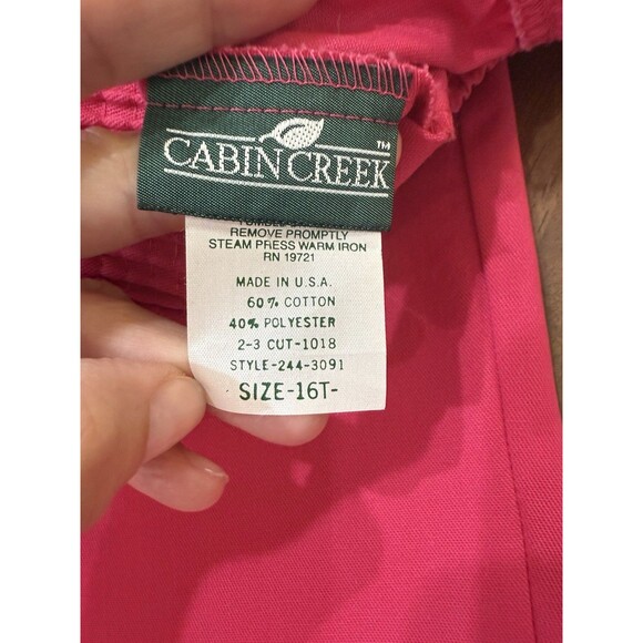 Vintage Cabin Creek Stretch Pants Pink Size 16 Tall Elastic Waist JCPenney NWT - Picture 5 of 8